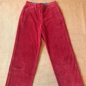 Vineyard Vines Red Boys Corduroy Club Pants, 12